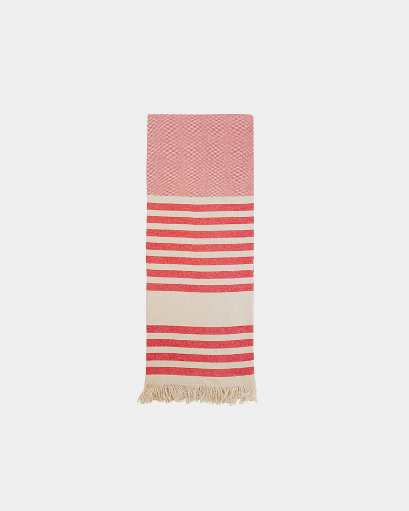 Fouta de plage made in Europe personnalisable - Rouge